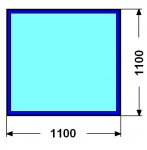 Kalené sklo - čtverec - 6 mm
